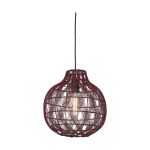 Good&Mojo Luce Pendente Mendoza Bambù Burgundy S | Adatto per 1x E27 
