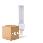Confezione Multipack 10x Ledvance Dulux-D LED 7W - 840 Bianco Freddo | 2-Pin - Sostitutiva 18W