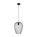 Eglo Luce Pendente Newtown Acciaio Nero | IP20 - Adatto per 1x E27 