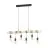 Eglo Luce Pendente Townshend Acciaio Legna Nero Marrone | IP20 - Adatto per 6x E27 
