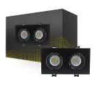 Bright Choice Faretti Duo Nero | Ritaglio 155x75mm - IP22 - GU10 Fitting